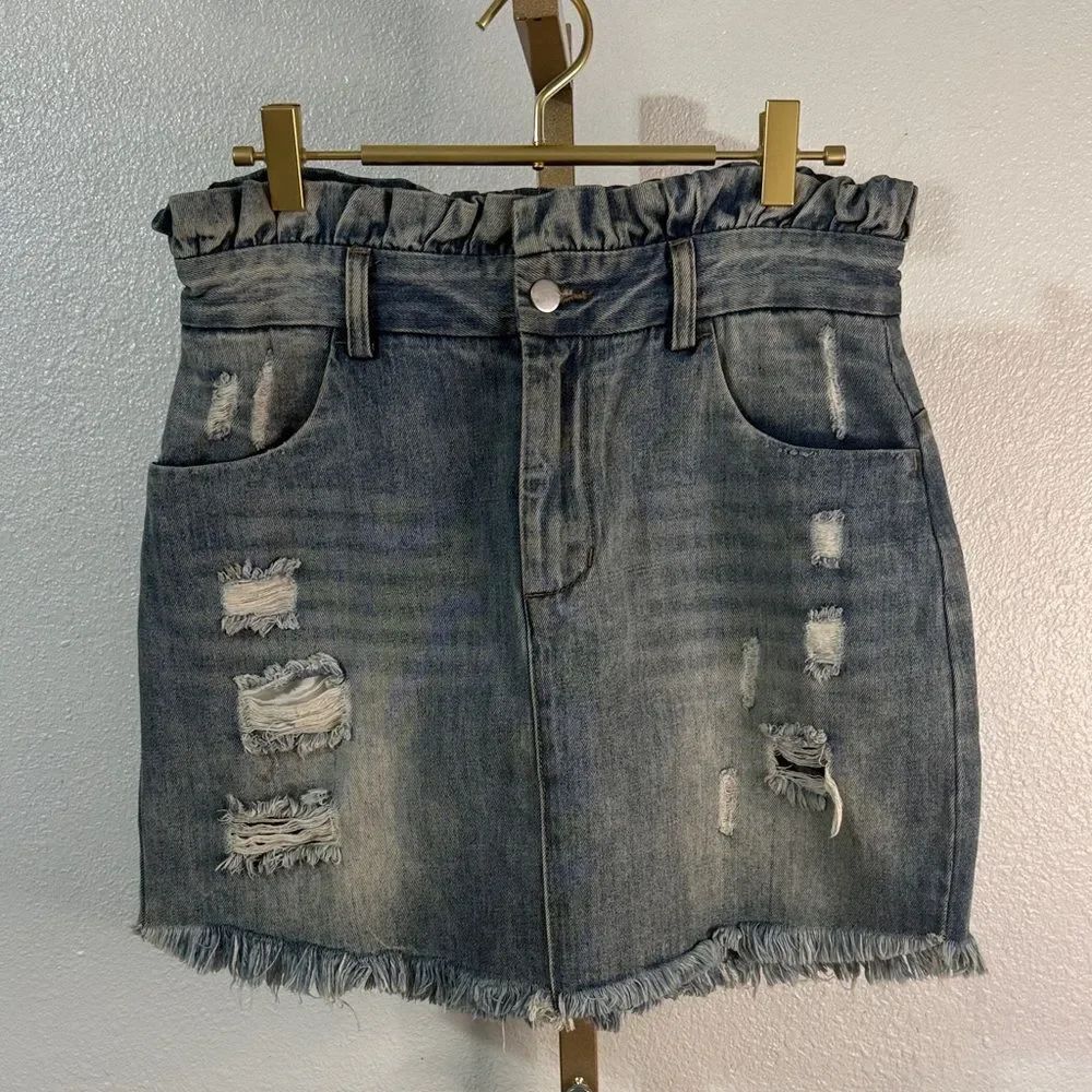 Hayden Blue Denim Skirt- medium